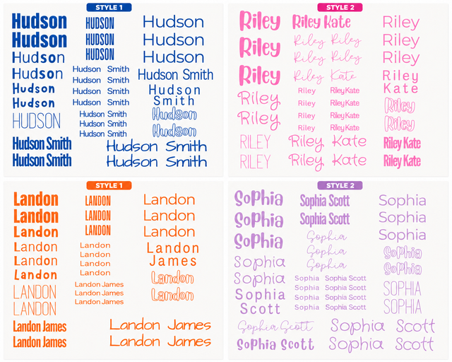 Name Stickers